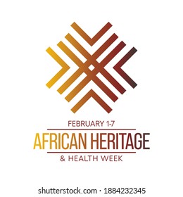 Vector illustration on the theme of African Heritage and Health week observed each year from 1st to 7th January.