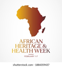 Vector illustration on the theme of African Heritage and Health week observed each year from 1st to 7th January.
