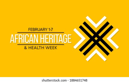 Ilustración de vectores sobre el tema del Patrimonio Africano y la Semana de la Salud que se celebra cada año del 1 al 7 de enero.