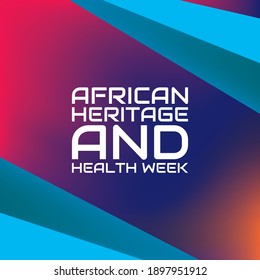 Vector illustration on the theme of  African Heritage and Health week