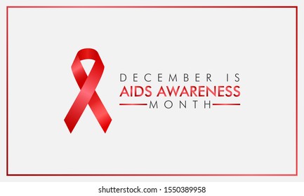 Vector illustration on the theme of AIDS Awareness month of December.