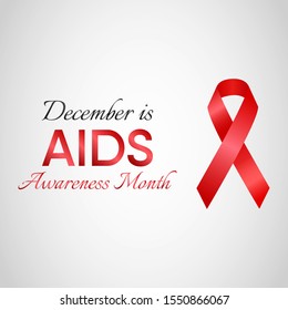 Vector illustration on the theme of AIDS Awareness month of December.