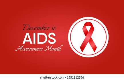 Vector illustration on the theme of AIDS Awareness month of December.