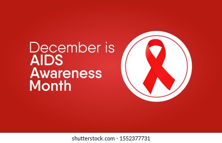 Vector illustration on the theme of AIDS Awareness month of December.