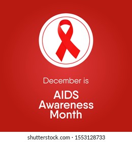 Vector illustration on the theme of AIDS Awareness month of December.