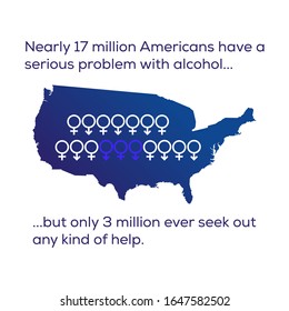 Vector illustration on the theme of Alcohol awareness month observed on April 1st to 30th.