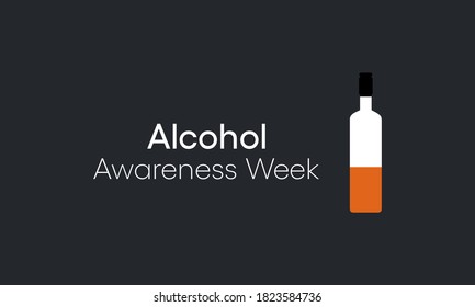 Vector illustration on the theme of Alcohol awareness week observed each year during November.