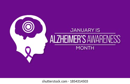 Vector illustration on the theme of Alzheimer's awareness month observed each year during January all over Canada.