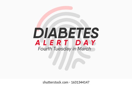 Vector illustration on the theme of American Diabetes Alert day observed on fourth Tuesday in March.