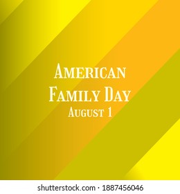 Vector illustration on the theme of American Family Day