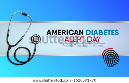 Vector illustration on the theme of American Diabetes Alert day observed on fourth Tuesday in March.