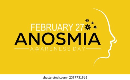 Vector illustration on the theme of Anosmia Awareness Day observed each year during February.banner, Holiday, poster, card and background design.