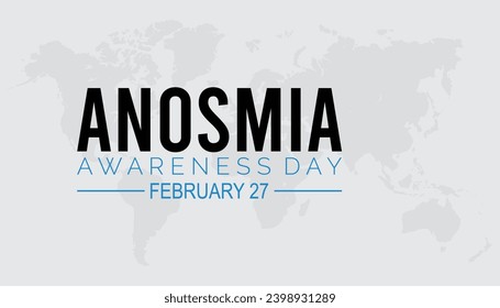 Vector illustration on the theme of Anosmia Awareness Day observed each year during February.banner, Holiday, poster, card and background design.