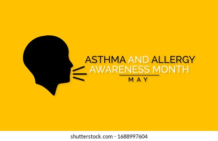 Vector illustration on the theme of Asthma and Allergy awareness month of May.
