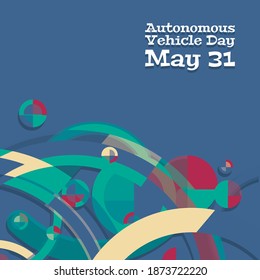 Vector illustration on the theme of Autonomous Vehicle Day