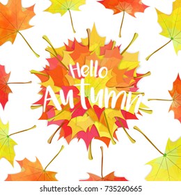 Vector illustration on the theme autumn. 
