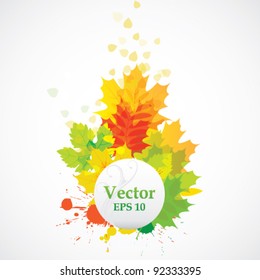 Ilustración vectorial sobre el tema del otoño