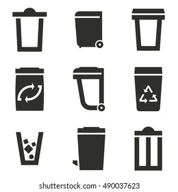 Vector illustration on the theme basket, garbage