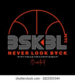 Vector illustration on the theme of basketball . Sport typography, t-shirt graphics, poster, banner, flyer, print and postcard
