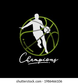 Vector illustration on the theme of basketball in brooklyn. champions typography, t-shirt graphics, poster, banner, flyer, print and postcard
