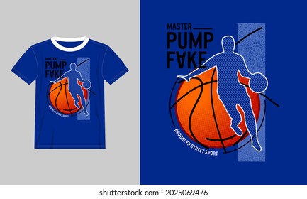 Vector illustration on the theme of basketball in new york city. zone defense typography, t-shirt graphics, poster, banner, flyer, print and postcard
