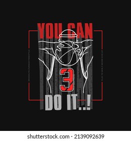 Vector illustration on the theme of basketball in New York City. Vintage design.Sport typography, t-shirt graphics, poster, banner, flyer, print and postcard