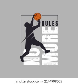 Vector illustration on the theme of basketball in New York City. Sport typography, t-shirt graphics, poster, banner, flyer, print and postcard