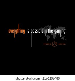 Vector illustration on the theme of basketball. Sport typography, t-shirt graphics, poster, banner, flyer, print and postcard