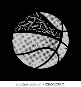 Vektorgrafik zum Thema Basketball. T-Shirt-Grafiken, Poster, Banner, Flyer, Druck und Postkarte