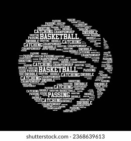 Vektorgrafik zum Thema Basketball. T-Shirt-Grafiken, Poster, Banner, Flyer, Druck und Postkarte