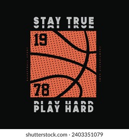 Vector illustration on the theme of basketball. t-shirt graphics, poster, banner, flyer, print and postcard