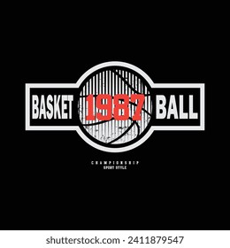 Vector illustration on the theme of basketball. t-shirt graphics, poster, banner, flyer, print and postcard