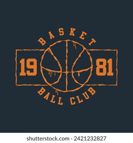 Ilustración vectorial sobre el tema del baloncesto. gráficos para camisetas, afiche, pancarta, volante, impresión y postal