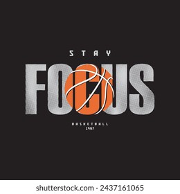 Ilustración vectorial sobre el tema del baloncesto. gráficos de la camiseta, cartel, pancarta, folleto, impresión y postal