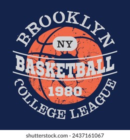 Vektor-Illustration zum Thema Basketball. T-Shirt Grafik, Poster, Banner, Flyer, Print und Postkarte