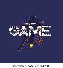 Vektorillustration zum Thema Basketball . Sport Typografie, T-Shirt Grafik, Poster, Banner, Flyer, Print und Postkarte 