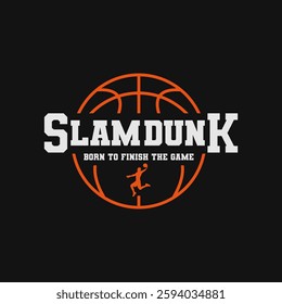 Vector illustration on the theme of basketball sport. typography, t-shirt graphics, poster, banner, flyer, print and postcard 