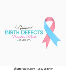 Vector illustration on the theme of Birth Defects Prevention month of January.