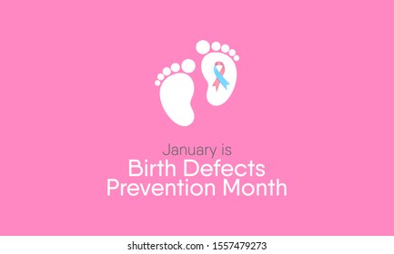 Vektorillustration-Illustration zum Thema Birth Defects Prevention Monat Januar.