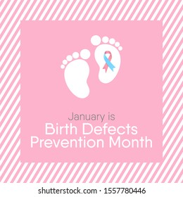 Vector illustration on the theme of Birth Defects Prevention month of January.