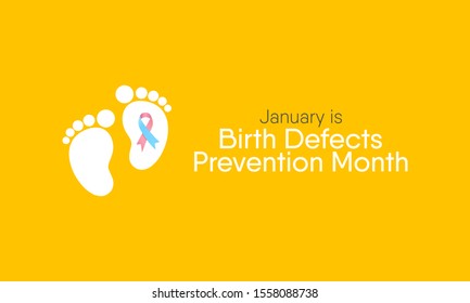 Vector illustration on the theme of Birth Defects Prevention month of January.