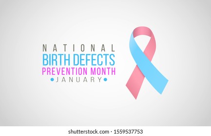 Vector illustration on the theme of Birth Defects Prevention month of January.