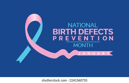 Vektorgrafik zum Thema Birth Defects Prevention Monat Januar.Birth Defects Awareness Month, Vektorvorlage für Banner, Grußkarte, Poster mit Hintergrund. Vektorgrafik.