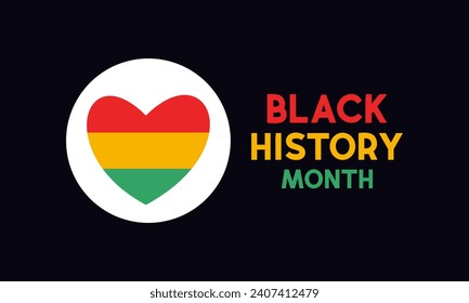 La ilustración vectorial sobre el tema del mes de la historia negra es una celebración anual de febrero en estados unidos y canadá, octubre en el reino unido. Diseño de pancartas en el mes de la historia afroamericana o el mes de la historia negra.