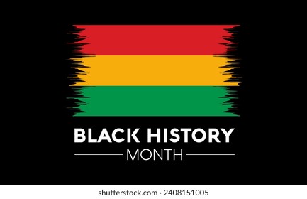 Vector illustration on the theme of black history month is an annual celebration of february in usa and canada, october in uk. African american history or black history month banner design.