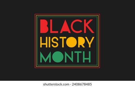 La ilustración vectorial sobre el tema del mes de la historia negra es una celebración anual de febrero en estados unidos y canadá, octubre en el reino unido. Diseño de pancartas en el mes de la historia afroamericana o el mes de la historia negra.