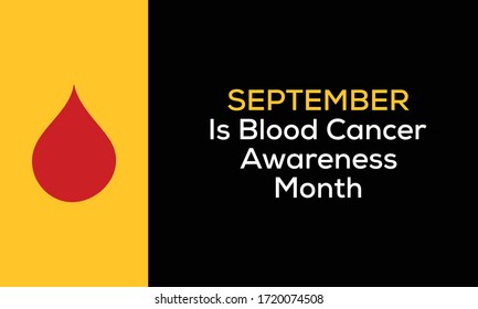 Ilustración vectorial sobre el tema del mes de sensibilización sobre el cáncer de sangre que se celebra cada año en septiembre.