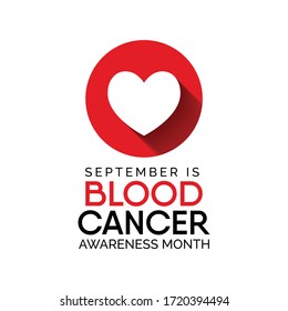 Vector illustration on the theme of Blood Cancer awareness month observed each year during September.