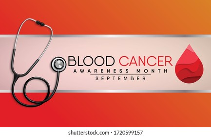 Vector Illustration On The Theme Of Blood Cancer Awareness Month Observed Each Year During September.