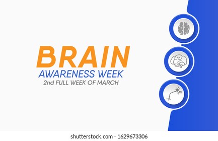 Vector illustration on the theme of Brain awareness week, observed in second week of March every year.